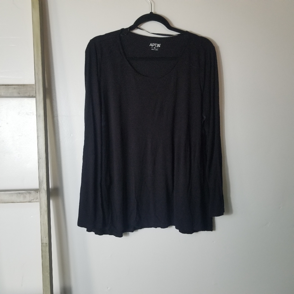 APT 9 WOMEN'S BLACK LONG SLEEVE BLOUSE SIZE XL